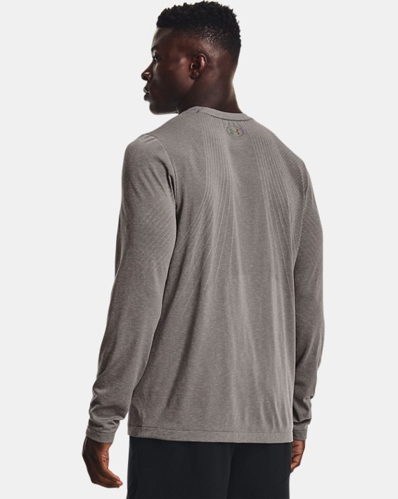 Men's UA RUSH™ Seamless Long Sleeve, Gray, pdpMainDesktop image number 1
